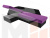 Угловой диван Андора левый угол (Фиолетовый\Черный)