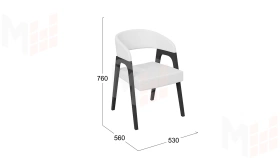 Кресло Техас 1 - W-101  Черное дерево, тк №66 Экокожа