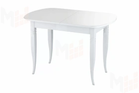 Стол раскладной Хоста с резными опорами Белый