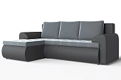 Угловой диван Ванкувер (левый) Серый, Черный