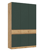 Шкаф Роджинамиф 3-х створчатый (дуб крафт/изумрудный)