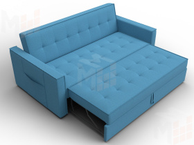 Диван прямой Лига-104 (160) ( Амур 10 голубой )
