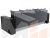 Диван прямой Дубай Лайт полки слева ( Серый\Черный )