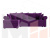 Угловой диван Рейн левый угол (Фиолетовый)