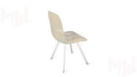 Стул Бруно (паук Т2) Белый муар, Кожзам Бежевый