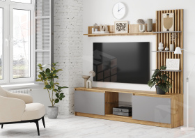 Гостиная Бостон НМ-001 (ЛДСП Серый шифер)