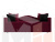 Детский прямой диван Дориан (Бордовый\Черный)