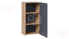 Шкаф навесной Порто - ТД-393.03.27 Яблоня Беллуно, Графит софт