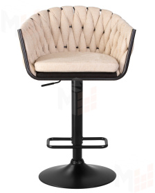 Стул барный DOBRIN LEON (бежевая ткань (LAR 275-1))