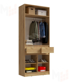 Шкаф Роджина 2-х створчатый (крафт золотой/графит)