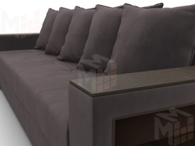 Диван прямой Дубай Лайт ( SEVEN 727 коричневый )