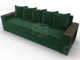 Диван прямой Дубай Лайт ( SEVEN 626 зеленый )