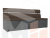 Кухонный прямой диван Классик (коричневый\Серый)