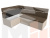 Кухонный угловой диван Классик левый угол (Коричневый\Бежевый)