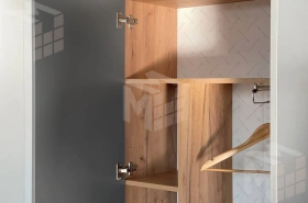 Стенка в гостиную Бери дуб крафт золотой/графит