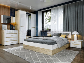 Спальный гарнитур Ким (сонома/белый)