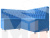 Кухонный угловой диван Мирта левый угол (Голубой)