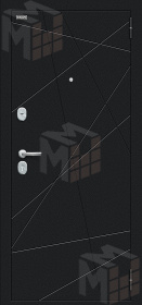 Входная металлическая дверь Граффити-5 Букле черное/Look Art