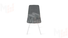 Стул Бруно (конус Т3) Белый муар, Кожзам Серый