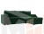 Угловой диван Николь Лайт правый угол (Зеленый\Коричневый)