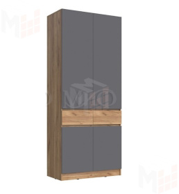 Шкаф Роджина 2-х створчатый (крафт золотой/графит)