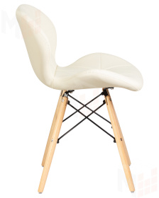 Стул обеденный DOBRIN BUTTERFLY (ножки светлый бук, цвет сиденья кремовый)