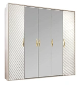 Шкаф Lara 5-дверный белый глянец