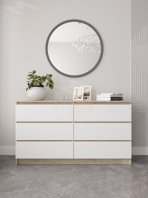 Комод Мори 1380.6 сонома/белый