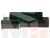 Угловой диван Эмир БС левый угол (Зеленый\Коричневый)