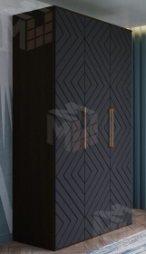 Шкаф трёхстворчатый Копенгаген (венге/черный матовый)