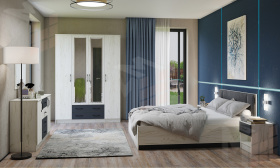 Спальня  БЕАТРИС Дуб Крафт белый - Антрацит №2