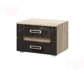 Тумба прикроватная Ким сонома/графит (2 шт)