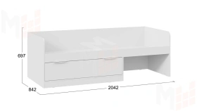 Кровать комбинированная Марли Тип 1 - 403.008.000 Белый