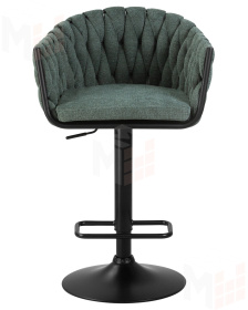 Стул барный DOBRIN LEON (зеленая ткань (LAR 275-23))