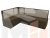 Кухонный угловой диван Кристина левый 
угол (Коричневый\Бежевый)