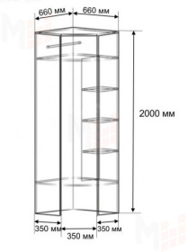 Шкаф угловой Ольга-Милк 9.1 Винтерберг