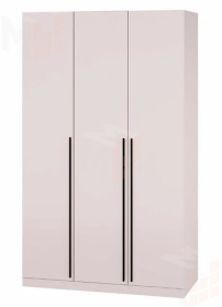 Шкаф 3-х створчатый Николь 23 Кашемир/Ручки-черные матовые