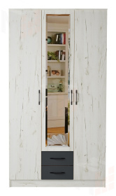 Шкаф Трио Беатрис Крафт белый-Антрацит