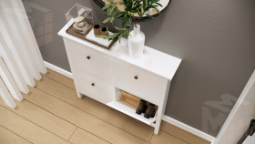 Тумба для обуви из массива Кымор 107 белая