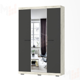 Шкаф для одежды СОНАТА ШСЗ-1300 Крафт белый-Антрацит