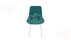 Стул OSCAR Белый муар, Велюр L006 бирюзовый