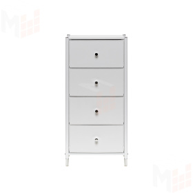 Комод Leset Нирита/Хайди, 4 ящика, Белый (Белый/Белый)