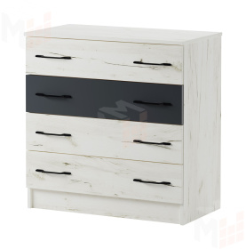 Комод К-800 Беатрис Крафт белый-Антрацит