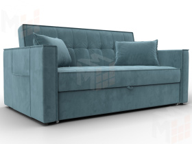 Диван прямой Лига-104 (140) ( SEVEN 113 бирюзовый )
