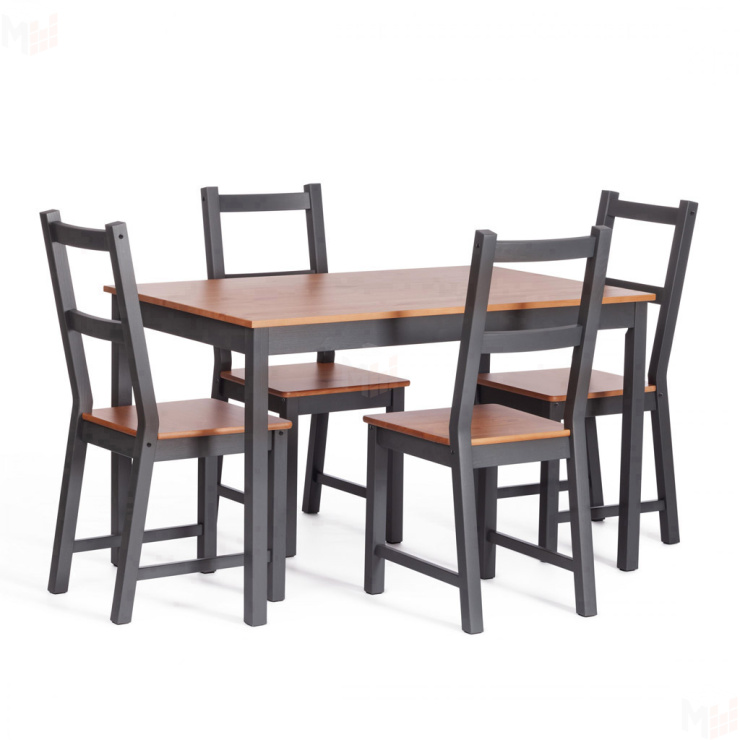 Обеденная группа Соната стол и 4 стула Sonata dining set антик /графит