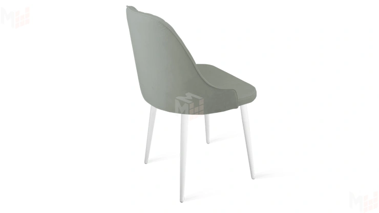 Стул Гранд К1К Белый матовый, Велюр Confetti Silver