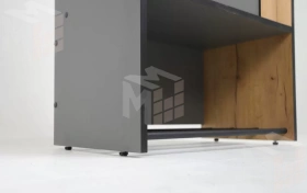 Шкаф 2-х створчатый Ольга-Лофт 3 Дуб Крафт Золотой/Темно-Серый