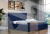 Кровать с подъемным механизмом №370 (велюр синий)