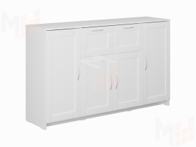 Тумба Сириус 4 двери 2 ящика 156*95 белая