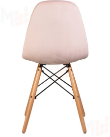 Стул обеденный DOBRIN BENNET (ножки светлый бук, пудрово-розовый велюр (HLR-39))